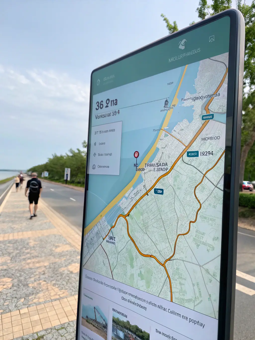 An image illustrating an optimized route on a GPS navigation system, highlighting the efficiency of route planning.